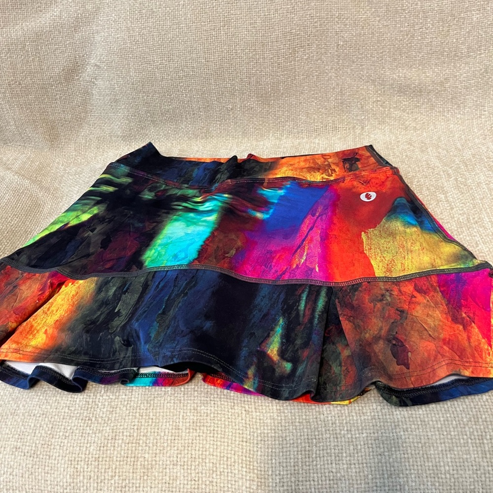Vibrant Multicolor Ruffle Skort - Picture 4 of 7